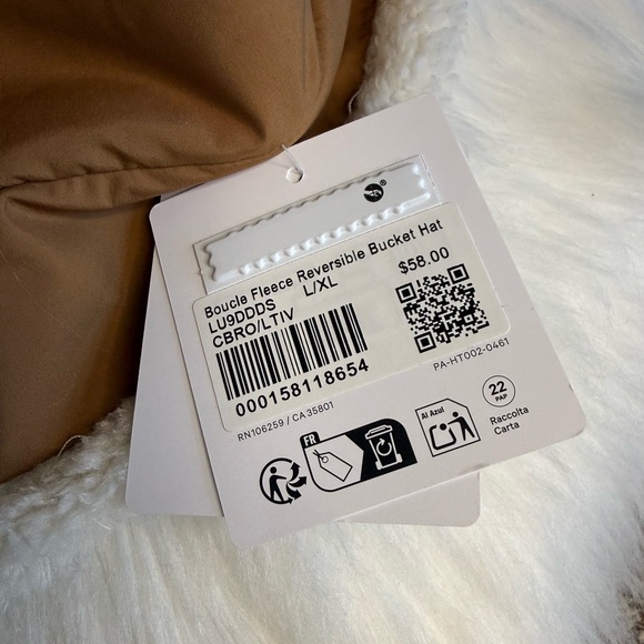 Lululemon Boucle Fleece Reversible Bucket Hat NWT CBRO/LTIV Size L/XL - Picture 3 of 5